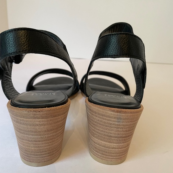 Stuart Weitzman Broadband Nero Sport Calf sandal Leather 9.5M - Picture 11 of 15